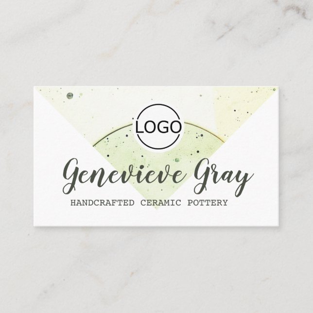 Potterie handgefertigte moderne Calligrafy Script- Visitenkarte (Vorderseite)
