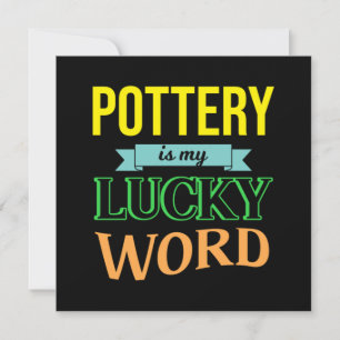 Potterie Lucky Word Potter Artist Keramik Geschenk Einladung