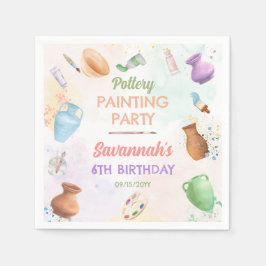 Pottery Painting Birthday Serviette