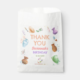 Pottery Painting Party Birthday Geschenktütchen