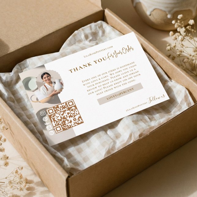 Pottery Photo Business Thanks You For Your Order Dankeskarte (Pottery Photo Business Thanks You For Your Order Thank You Card)