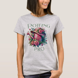 Potting Pro Rosa Wassersport kann Garten Grau T -  T-Shirt