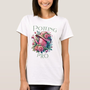 Potting Pro Rosa Wassersport kann Garten Weißer T T-Shirt