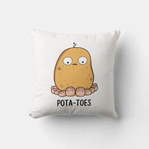 Pottoes Funny Potato with Toes Pun Kissen