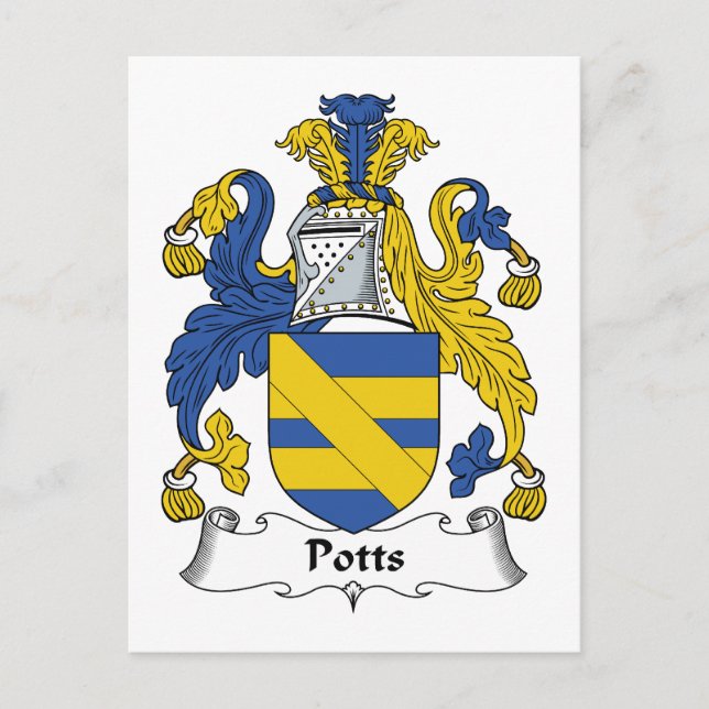 Potts-Familienwappen Postkarte (Vorderseite)