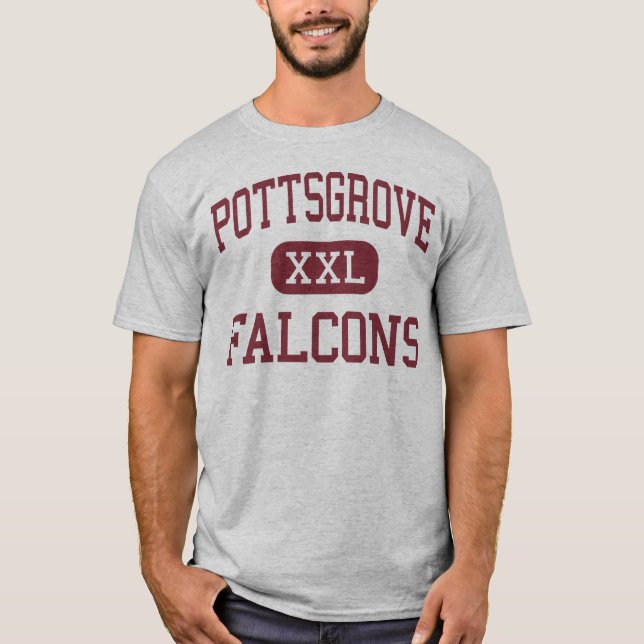 Pottsgrove - Falcons - hoch - Pottstown T-Shirt (Vorderseite)