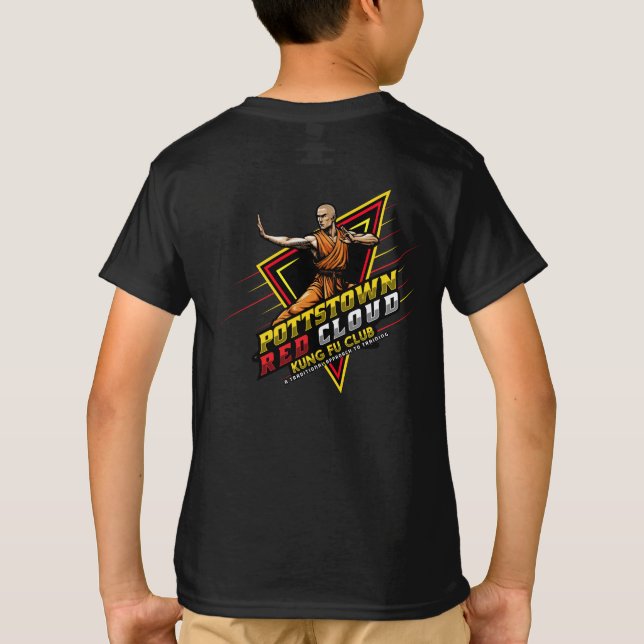 Pottstown Red Cloud Kung Fu Club Kids Black Shirt (Rückseite)