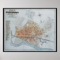 Pottstown Stadtplan PA Pennsylvania 1871