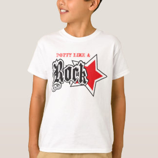 POTTY MÖGEN EINEN FELSEN-STERN-SCHWARZ-KINDERT - T-Shirt