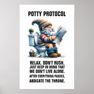 POTTY-PROTOKOLL ohne Rahmen Poster