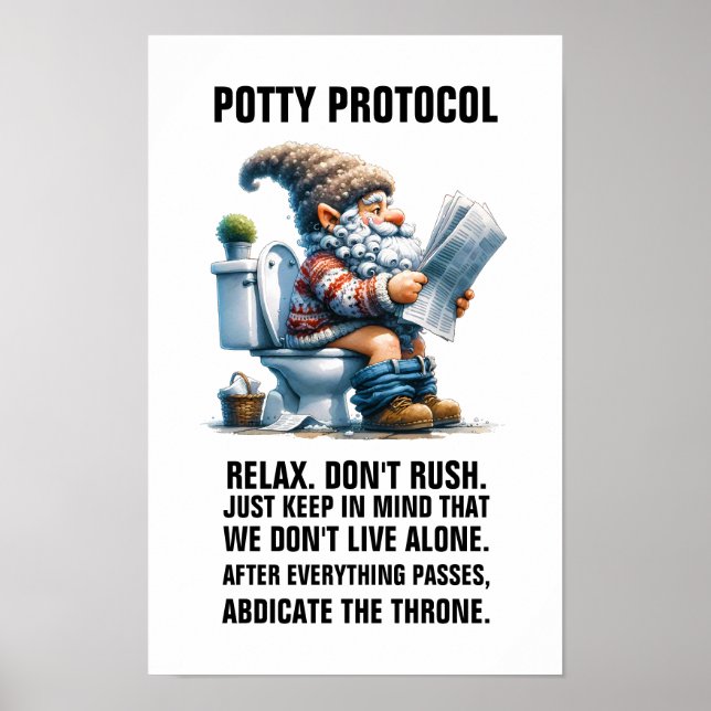 POTTY-PROTOKOLL ohne Rahmen Poster (Vorne)
