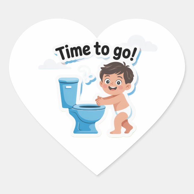 Potty Time Kids Sticker für Jungen (Vorderseite)