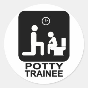 Potty Trainee Stckers Runder Aufkleber