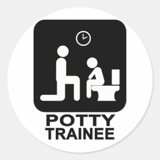Potty Trainee Stckers Runder Aufkleber