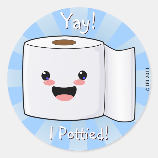Potty Training Rewards Petey TP Stickers (Vorderseite)