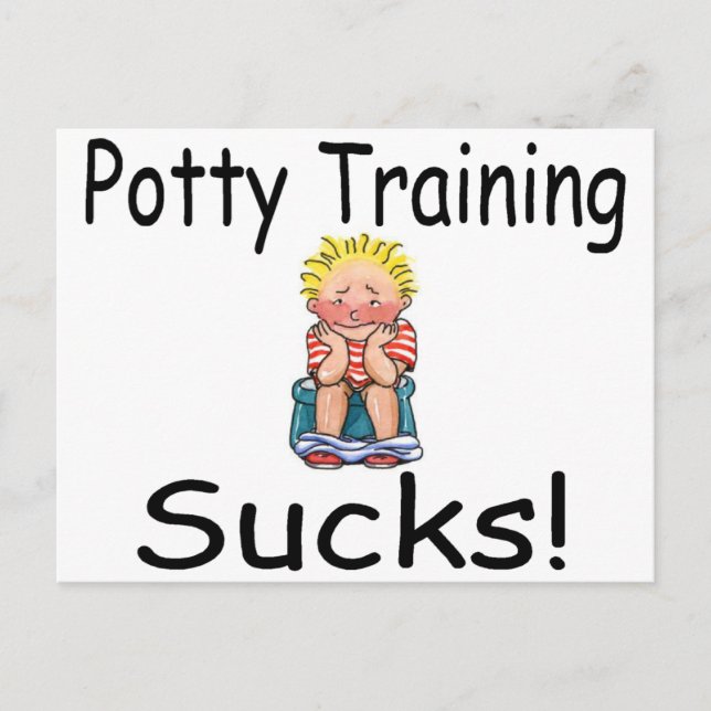 Potty Training Sind zum Kotzen Postkarte (Vorderseite)