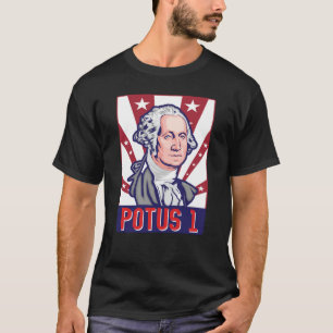 Potus 1 4. Juli Erster Präsident Washington T-Shirt