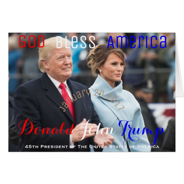 POTUS Donald Trump First Lady-Melania-Trumpf USA (Vorderseite (Horizontal))