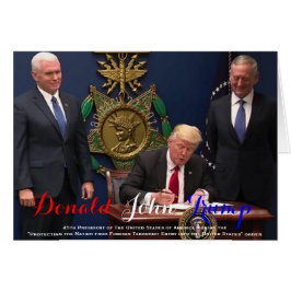 POTUS Donald Trump unterzeichnet Schutzanordnung