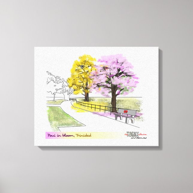 Poui in Bloom Leinwanddruck (Vorderseite)