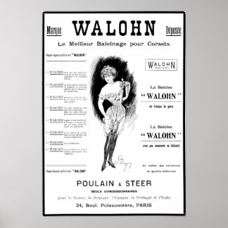 Poulain & Steer corset ad Poster