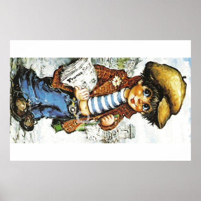 Poulbot an der Zeitung postieren Poster (Vorne)