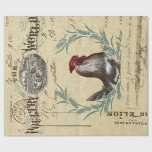 Poulesie World Decoupage Poster Geschenkpapier
