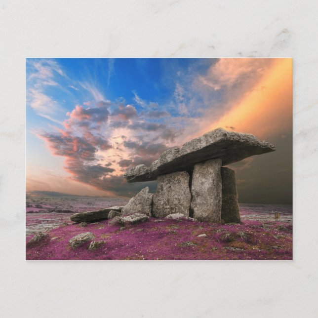 Poulnabrone dolmen, Landkreis Clare, Irland Postkarte (Vorderseite)