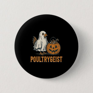 Poultrygeist Chicken Ghost Pumpkin Kostüm Hallowe Button