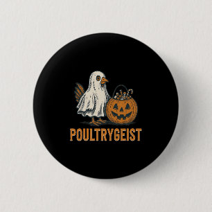 Poultrygeist Chicken Ghost Pumpkin Kostüm Hallowe Button
