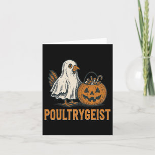 Poultrygeist Chicken Ghost Pumpkin Kostüm Hallowe Karte