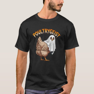 Poultrygeist Lustiger Halloween-Hühner-Geist-Kostü T-Shirt
