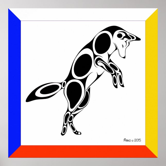 Pouncing Coyote Poster (Vorne)