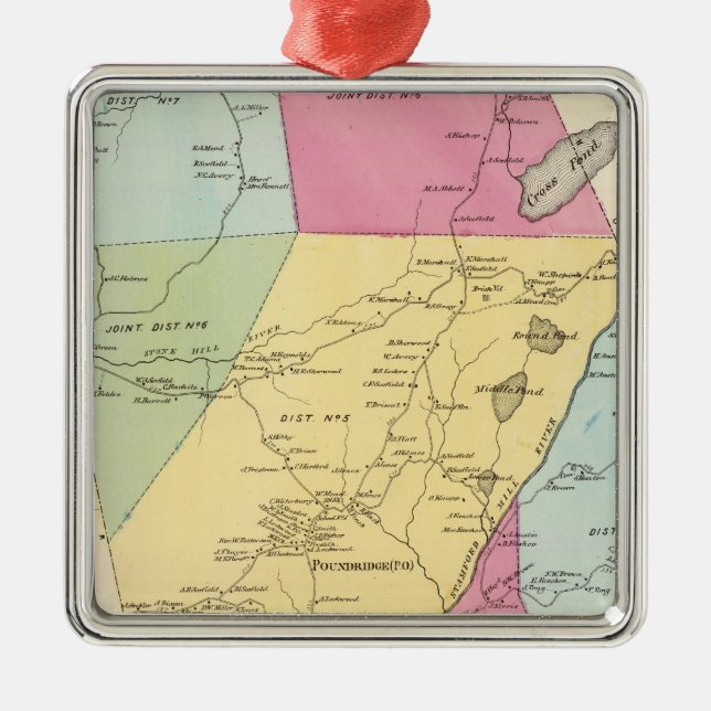 Poundridge, Stadt Ornament Aus Metall (Vorne)