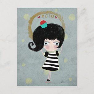 Poupée köstliche Cupcake-Creepy-Puppe 2010 Postkar Postkarte