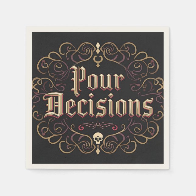 Pour Decisions Servietten - Party Dekoration (Vorderseite)