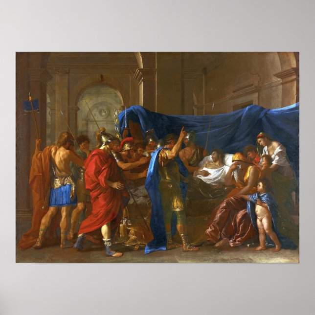 Poussin - Der Tod von Germanicus Poster (Vorne)