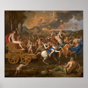 Poussin - der Triumph von Bacchus Poster