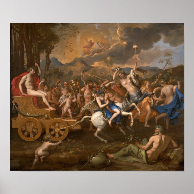 Poussin - der Triumph von Bacchus Poster (Vorne)