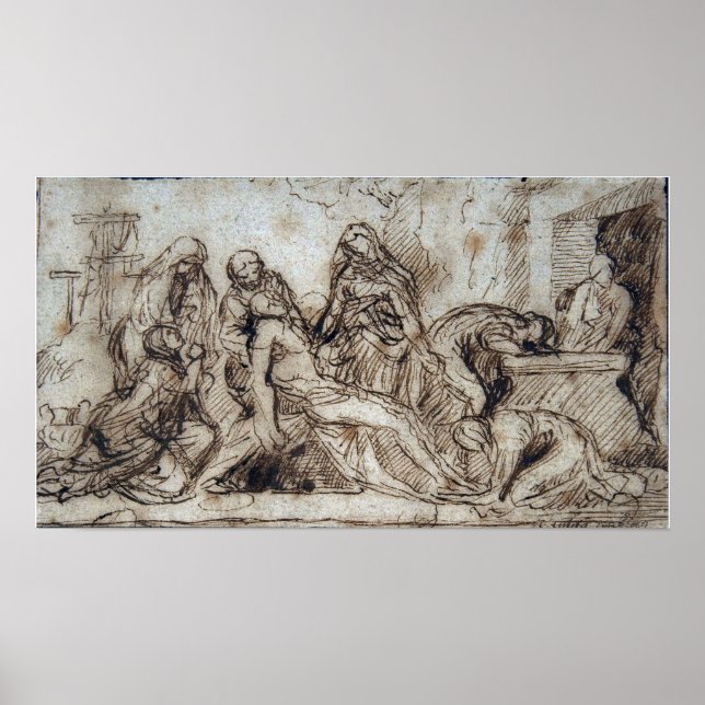 Poussin - Die Entombierung Poster (Vorne)
