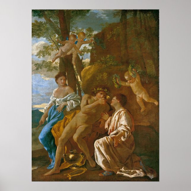 Poussin - die Inspiration des Dichters Poster (Vorne)