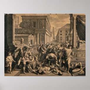 Poussin - Die Pest der Philister in Aschdod Poster