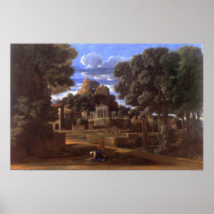 Poussin - Landschaft mit der Asche des Phokion Poster