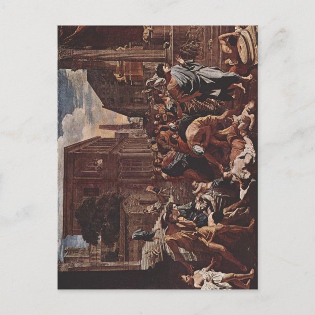 Poussin, Nicolas die Pest von Azoth La Peste d'Asd Postkarte (Vorderseite)