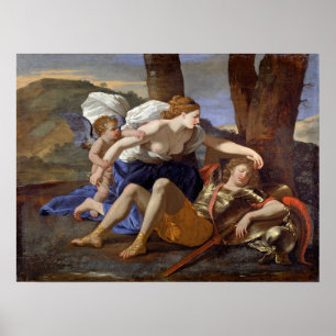 Poussin - Rinaldo und Armida Poster