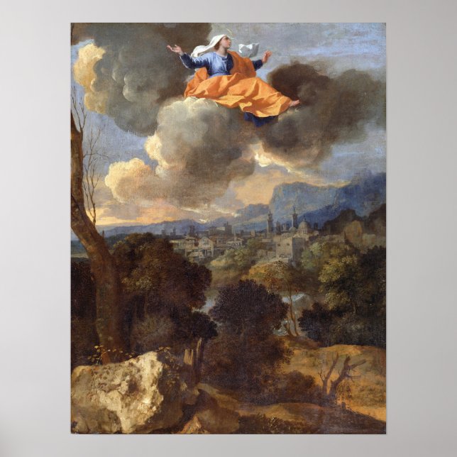 Poussin - Saint Rita von Cascia Poster (Vorne)