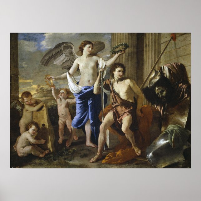 Poussin - Triumph von David Poster (Vorne)