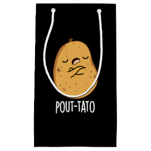 Pout-tato Funny Potato Pun Dark BG Kleine Geschenktüte