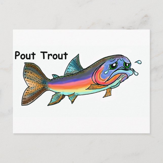 Pout Trout Postkarte (Vorderseite)