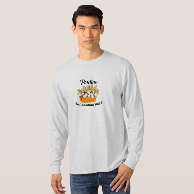 Poutine, der kanadische Salat - Basic Long Sleeve  T-Shirt (Vorne ganz)